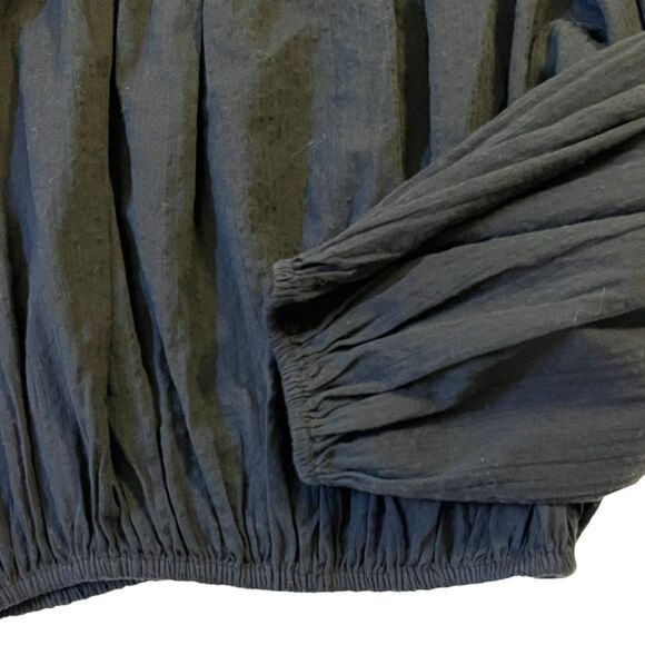 Circus NY by Sam Edelman Peasant Crop Top XS Black Cottagecore Coquette NWOT - Picture 5 of 9